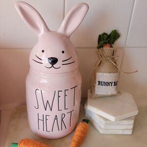 Pink Bunny Sweetheart Jar Rae Dunn